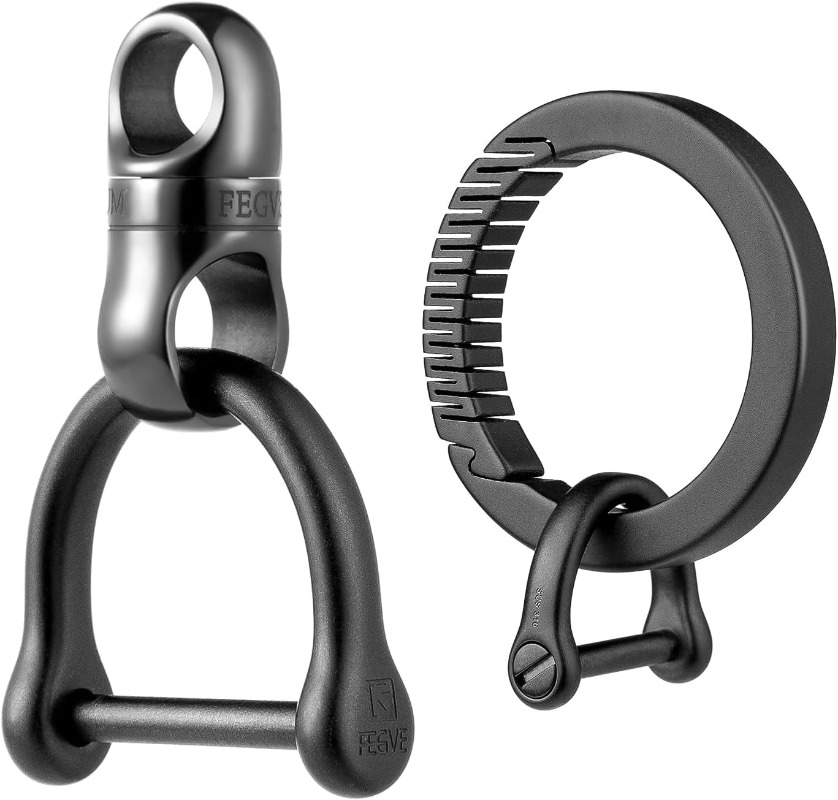 Titanium Key Ring With Round C - Edc Carry Clip recension och pris